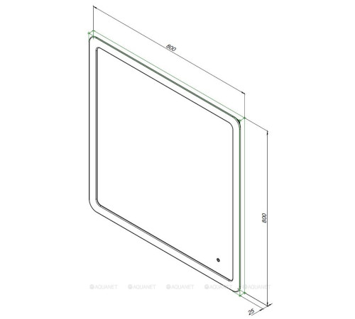 Зеркало Aquanet Ирис 80х80 см с LED подсветкой 00326445