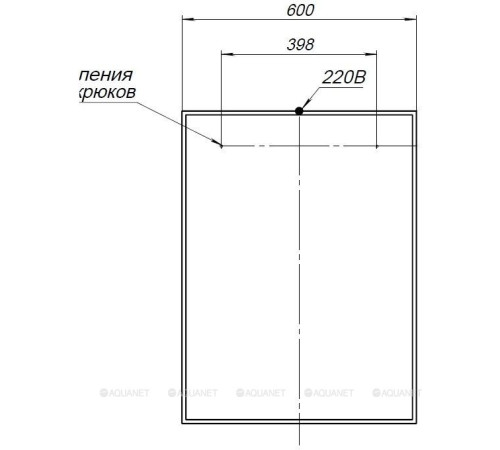 Зеркало Aquanet Nova Lite 60 белый глянец 00242620