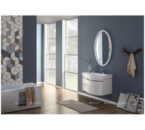 Зеркало Aquanet Опера/Сопрано 70 овальное белый 00169607