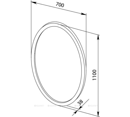 Зеркало Aquanet Опера/Сопрано 70 овальное белый 00169607