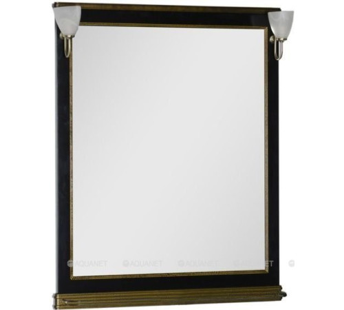 Зеркало Aquanet Валенса 90 черный кракелюр/золото 00180043