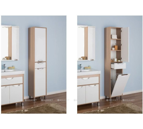 Зеркало Aquanet Гретта 75 светлый дуб/белый 00173986