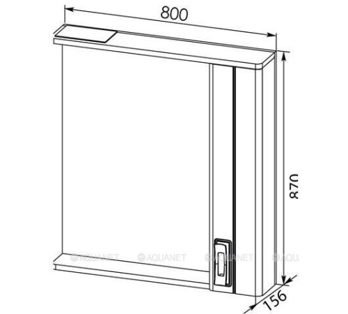 Зеркало Aquanet Паллада 80 слоновая кость 00175316