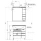 Зеркало Aquanet Сити 85 белый фасад красный 00170561