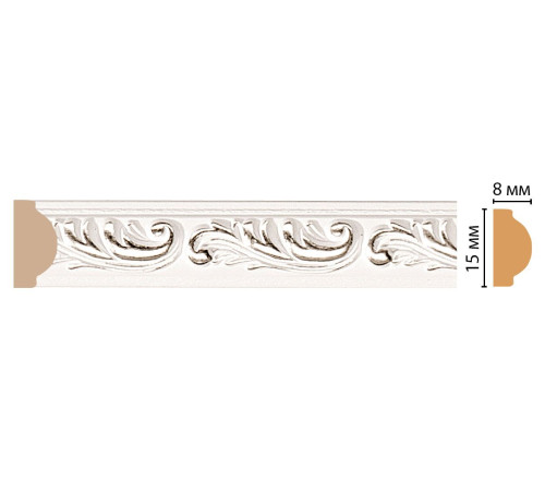 Молдинг DecoMaster 130-60 15х8х2400 мм 130-60
