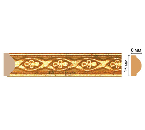 Молдинг DecoMaster 130A-565 15х8х2400 мм 130A-565