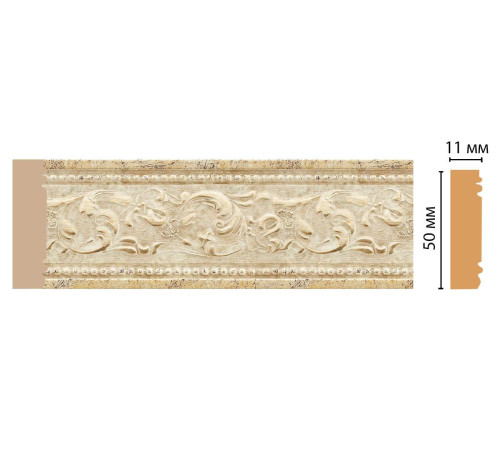 Молдинг DECOMASTER 156-553 ДМ 50х11х2400 мм 156-553 ДМ