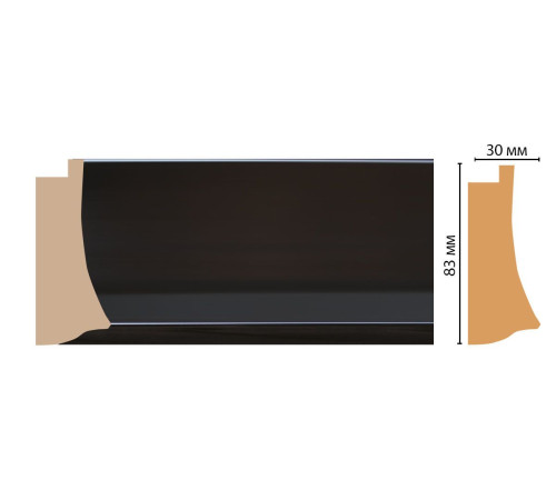 Багет Decomaster 552-195 ДМ 83х30х2900 мм 552-195 ДМ