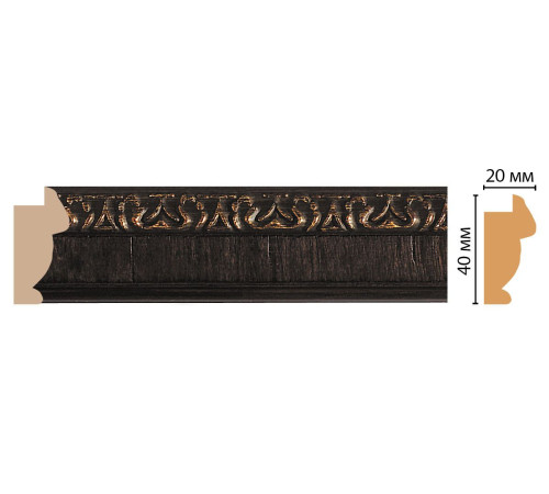 Багет из полистирола DECOMASTER 807-1 40x20x2900 мм 807-1