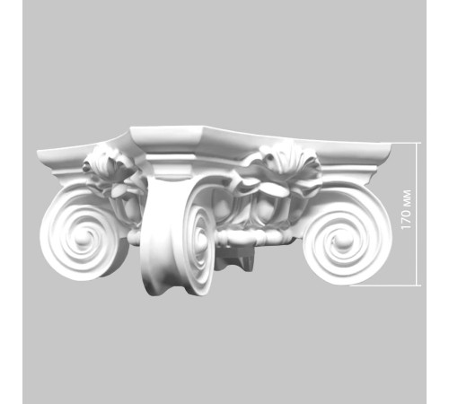 Капитель для колонны Decomaster 90018-2 360х170х360 мм 90018-2