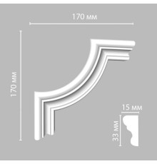 Угловой элемент DECOMASTER 97124-2 170x170x15 мм 97124-2