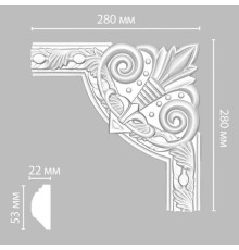 Угол декоративный DECOMASTER 255x255x22 мм 98102-1