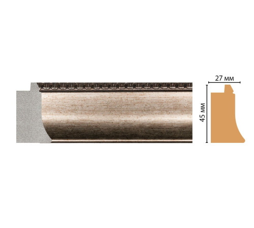 Багет из полистирола DECOMASTER FM18-1 45х27х2850 мм FM18-1