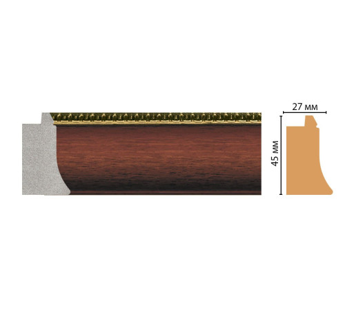 Багет из полистирола Decomaster FM18-3 45х27х2850 мм FM18-3