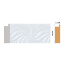 Багет из полистирола Decomaster FM25-2 71х20х2850 мм FM25-2