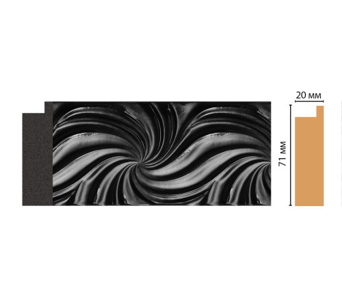 Багет из полистирола Decomaster FM25-3 71х20х2850 мм FM25-3