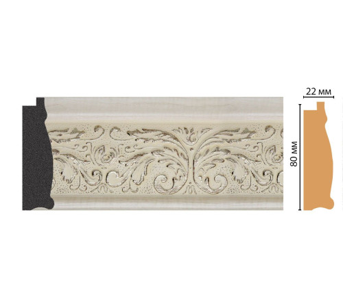 Багет из полистирола Decomaster FM26-2 80х23х2850 мм FM26-2