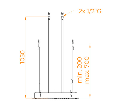 Верхний душ RGW SP-74 встраиваемый многофункциональный 21140274-01