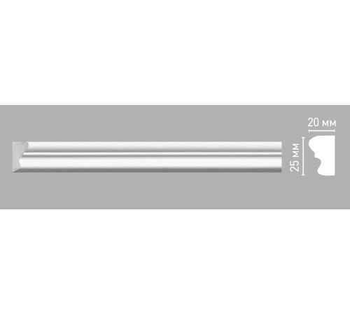 Молдинг гладкий DECOMASTER 25х20х2400 мм 97199