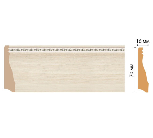 Плинтус напольный DECOMASTER 193 70х16х2400 мм 193-14