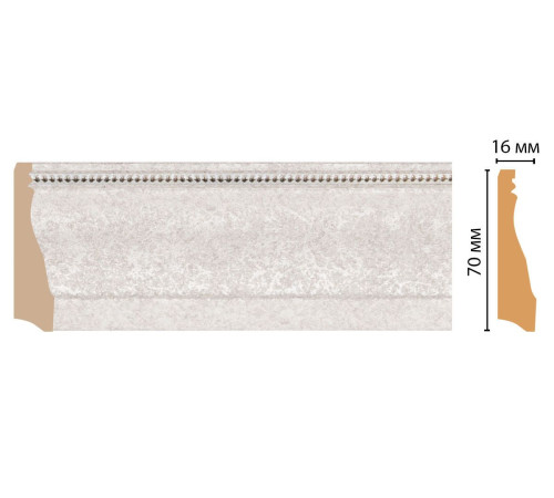 Плинтус напольный DECOMASTER 193 70х16х2400 мм 193-19D
