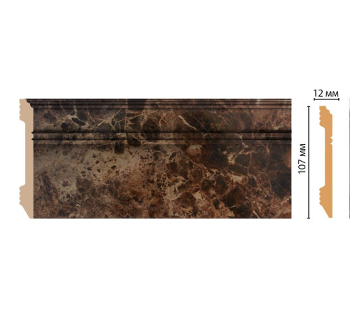 Плинтус напольный DECOMASTER D105-713 ДМ 107х12х2400 мм D105-713 ДМ