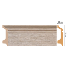 Плинтус напольный DECOMASTER из полистирола 78х21х2400 мм D122-72 ДМ