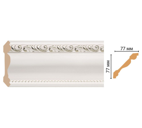 Плинтус потолочный DECOMASTER из полистирола 77х77х2400 мм 154-60