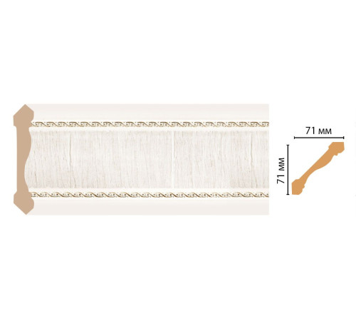 Плинтус потолочный DECOMASTER 172-7D 71х71х2400 мм 33604