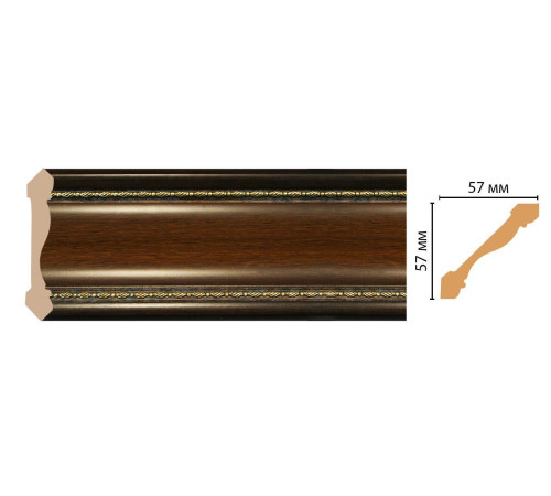 Плинтус потолочный DECOMASTER 179-51 57х57х2400 мм 36037