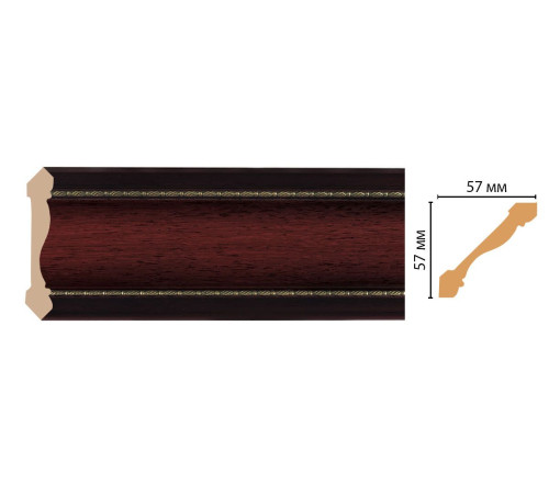 Плинтус потолочный DECOMASTER 179-52 57х57х2400 мм 36038