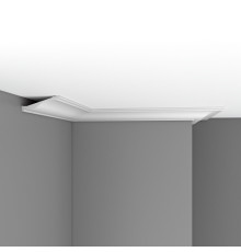 Плинтус потолочный гладкий Decomaster 50х135х2400 мм 96331