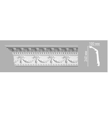 Плинтус потолочный DECOMASTER 95142 с рисунком 240х100х2400 мм 95142
