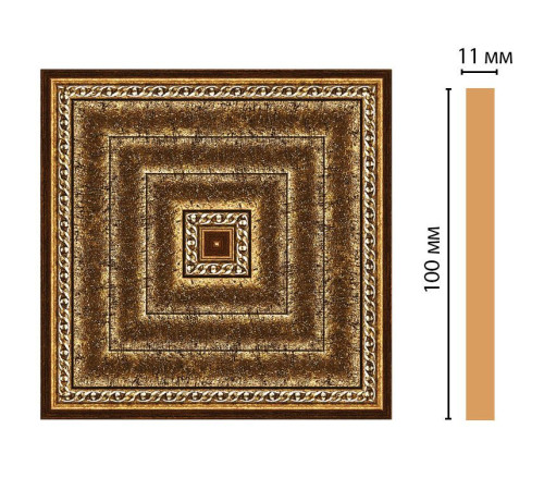 Вставка декоративная цветная DECOMASTER 100х100х11 мм полистирол 156-2-43