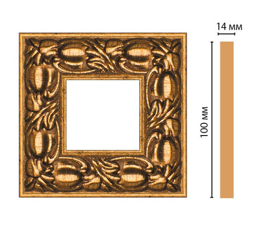 Вставка декоративная DECOMASTER 157-2-58 100x100x14 мм 157-2-58