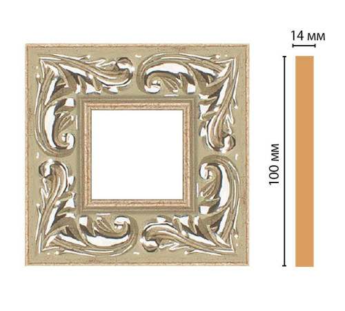 Вставка декоративная DECOMASTER 157-2-59 100x100x14 мм 157-2-59