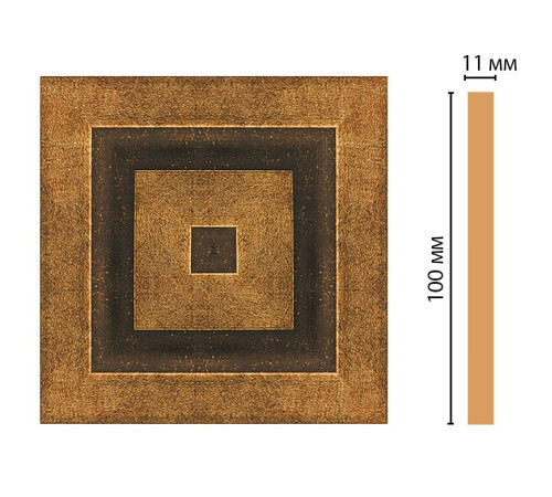 Вставка декоративная Decomaster D205-57 полистирол 100х100х11 мм D205-57