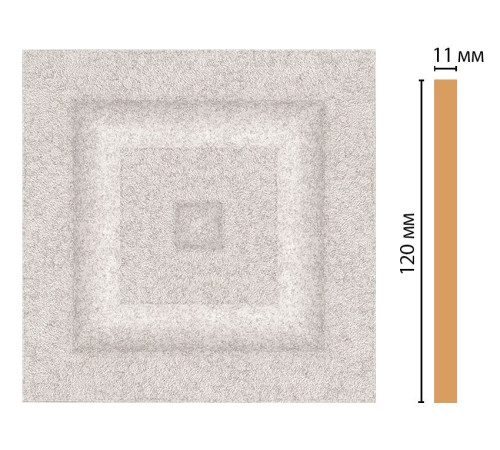 Вставка декоративная DECOMASTER D206-19D 120х120х11 мм D206-19D