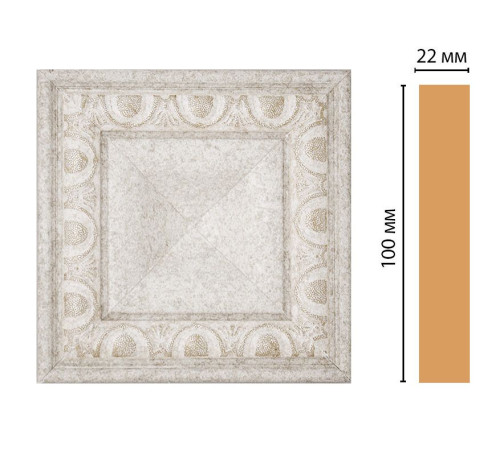 Вставка декоративная DECOMASTER D207 100x100x22 мм D207-19D