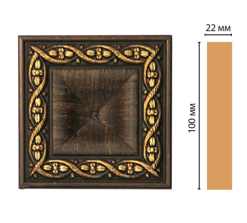 Вставка декоративная DECOMASTER D207-1 100х100х22 мм D207-1