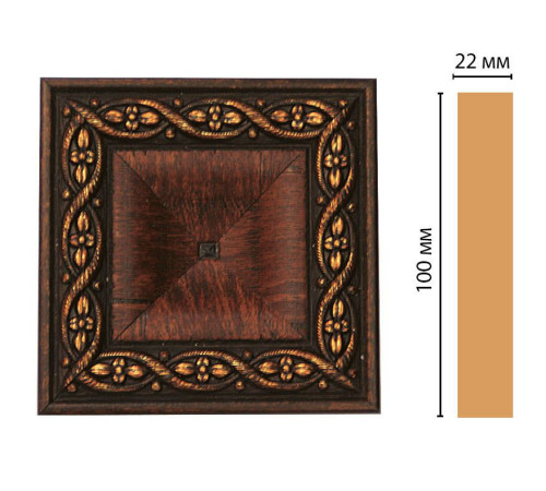 Вставка декоративная DECOMASTER D207 100x100x22 мм D207-2