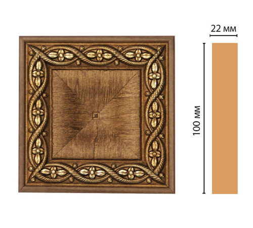 Вставка декоративная DECOMASTER D207 100x100x22 мм D207-3