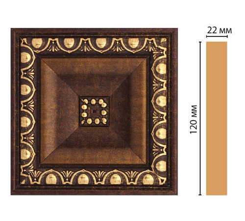 Вставка декоративная DECOMASTER D208 120х120х22 мм D208-56
