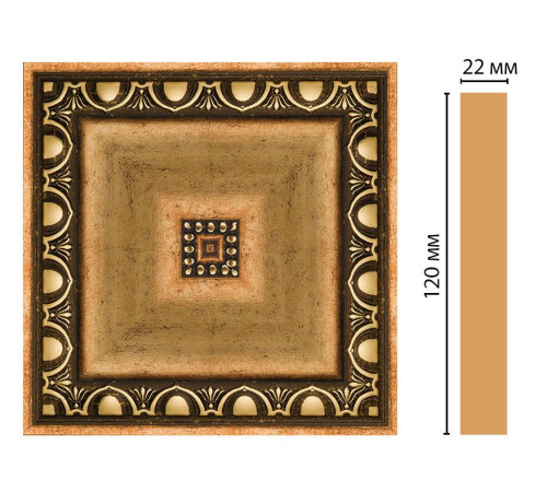 Вставка декоративная DECOMASTER D208 120х120х22 мм D208-57