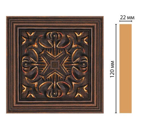 Вставка декоративная DECOMASTER D208 120х120х22 мм D208-966