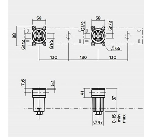 Универсальная встраиваемая часть QuadroDesign IN010/1