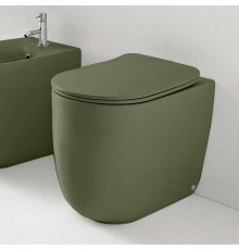 Унитаз безободковый пристенный Kerasan Nolita 55х35 см Verde muschio 531811