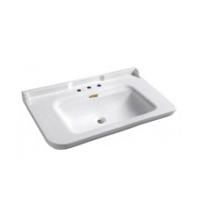 Раковина Kerasan Waldorf 100х55 см 3 отверстия белый/золото 4142K1bi/cr*3 / 811391oro
