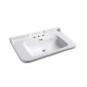 Раковина Kerasan Waldorf 100х55 см 3 отверстия белый/золото 4142K1bi/cr*3 / 811391oro