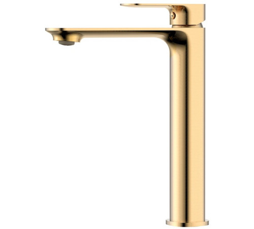 Смеситель для раковины Aquanet Monza высокий 221 мм золото шлифованное AQM6314BG